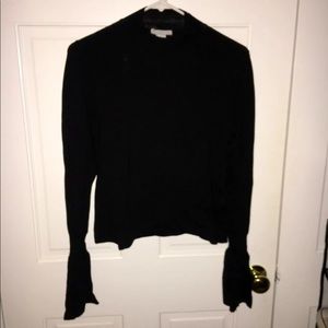 H&M bell bottom sleeve black sweater